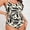 Black, variant on SKQIT Plus Size Tropical Leaf Print One Piece Swimsuit, Removable Straps Ruched Tummy Control Backless Bathing Suit for Curvy Women