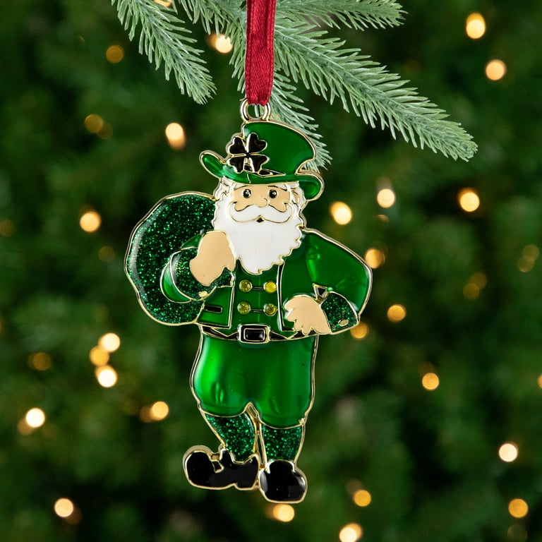 Irish Santa Christmas Ornament