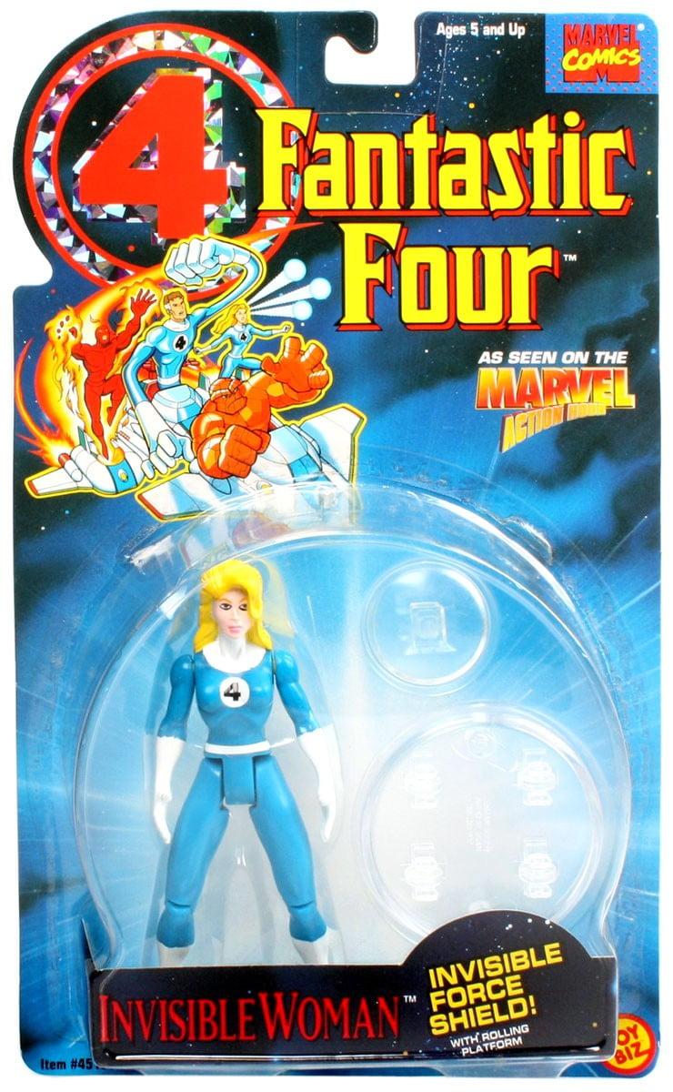Invisible Woman Fantastic Four ToyBiz Action Figure 4 New Sealed on Card 
