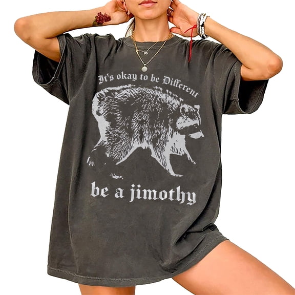 It's OK To Be Different Be A Jimothy T-Shirt for Men and Women, Vintage Raccoon Graphic Tee, Sizes S-5XL