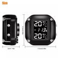 thumbnail image 4 of Motorcycle TPMS LCD Wireless Tyre Temperature Pressure Monitor Alarm System, 4 of 11
