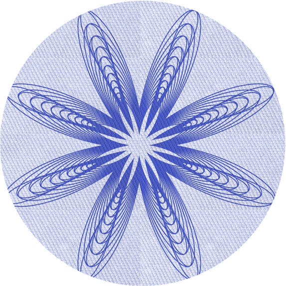 Ahgly Company Indoor Square Patterned Lavender Blue Area Rugs, 3' Square