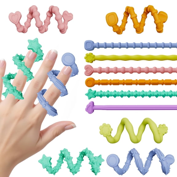 6PCS Fidget Toys Sensory Stick,Textured Calming Sensory Toys for Autism Kids,Anxiety Relief Fidgets for Classroom Student,Teacher Classroom Must Haves,Stimulating & Addictive Toys for Kids Students