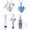 Blue, variant on 5 PCS Cremation Jewelry for Ashes - Birthstone Urn Necklace for Ashes Heart / Bar / Cross Cremation Necklace with Crystal Memorial Pendant Necklace for Women Men