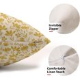 thumbnail image 3 of Yellow Floral Pillow Covers 12x20 Set of 2 Vintage Rustic Old Style Cute Small Flower Yellow Cream Print Decorative Outdoor Pillowcases Farmhouse Throw Cushion Case Decor for Couch Sofa Bed, 3 of 6