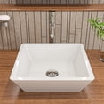 thumbnail image 3 of Pemberly Row Contemporary White 17" Square Above Mount Ceramic Sink, 3 of 5