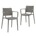 thumbnail image 5 of Omax Decor Cleo Arm Resin Patio Dining Chair in Taupe - (Set of 2), 5 of 5