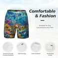 thumbnail image 6 of Picia Sea World pattern Mens Swim Trunks with Compression Liner Stretch Beach Shorts Quick Dry with Zipper Pockets No-Chafing Board Shorts-XX-Large, 6 of 9