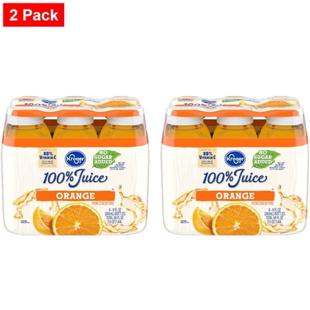Kroger Orange Juice 6 bottles / 8 oz - 2 Pack