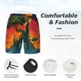 thumbnail image 6 of Picia Abstract Tree Castle pattern Mens Swim Trunks with Compression Liner Stretch Beach Shorts Quick Dry with Zipper Pockets No-Chafing Board Shorts-Large, 6 of 9