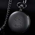 thumbnail image 3 of Reloj de bolsillo Realpoo 46 mm de cuarzo negro con cadena, 3 of 8