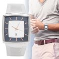 thumbnail image 4 of Reloj de cuarzo para hombre Sin correa de malla de acero blanco y azul, 4 of 10