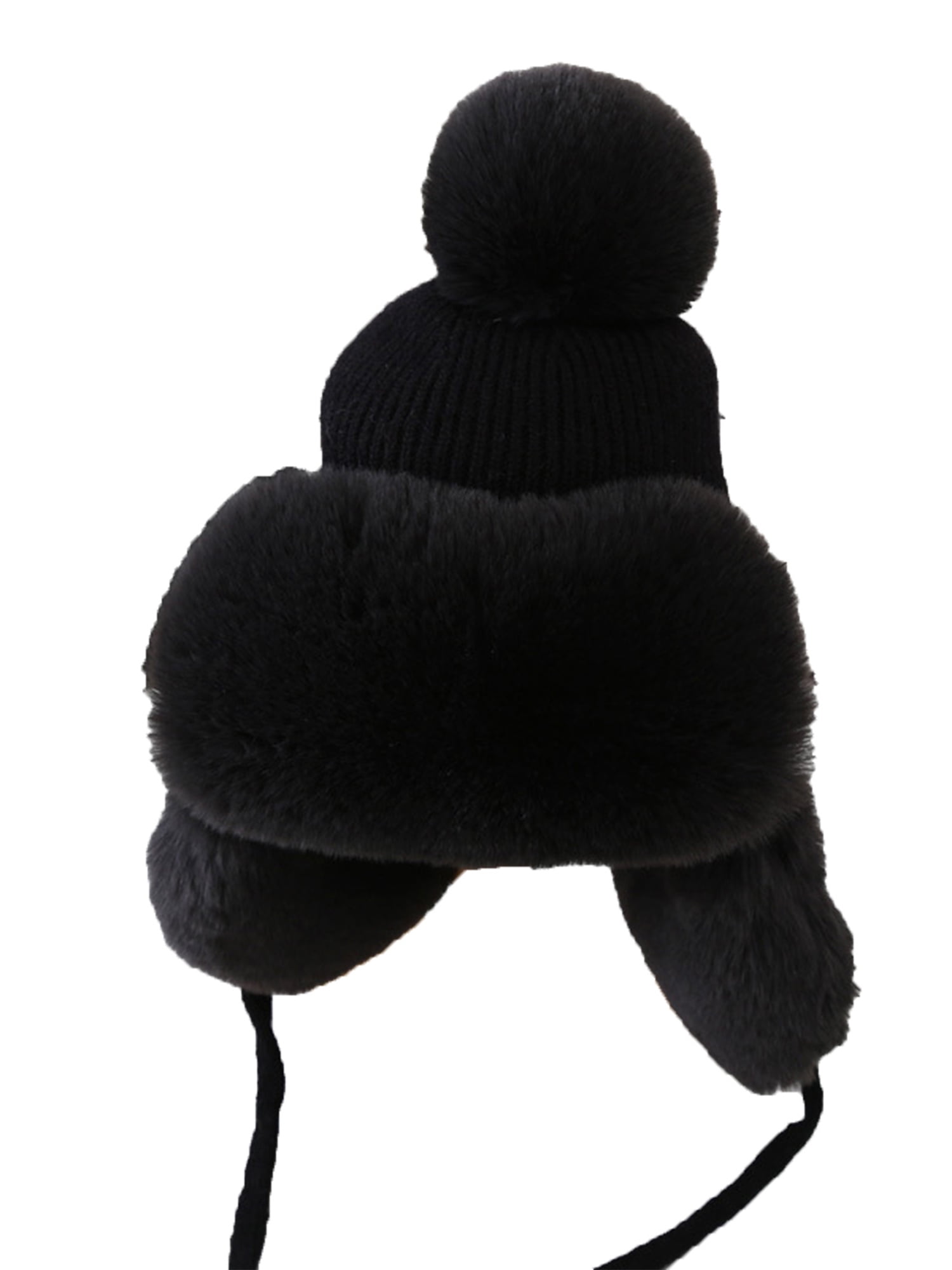 Plush Bomber Hat Top Ball Decoration 