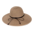 thumbnail image 1 of Sombrero de playa de borde grande para mujer, de 56 a 58 cm de circunferencia, para vacaciones en la playa, de verano, plegable, para viaje, 1 of 5