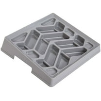 Leashboss Flat Face Feeder, Tilted Slow Feed Bowl for Short Snout Dogs & Cats, Slanted Maze Food Bowl for French Bulldogs, Pugs, Boston Terriers | Gray