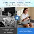 thumbnail image 4 of CJC Gaming Pillow Arm Support Pillow for Back & Arms, U-Shaped Lap Pillow for Adults Gaming, Reading, Working (Gray), 4 of 10