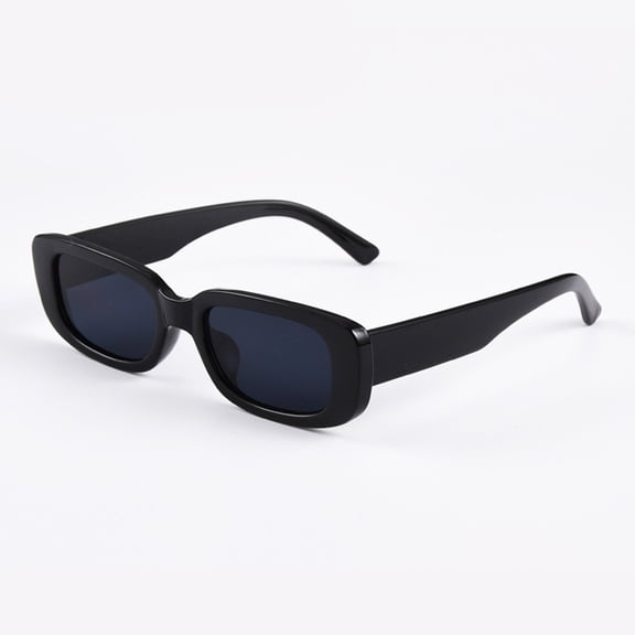 Only Moment Sunglasses Womens Trendy Fashion Accessories Pvc Lightweight Narrow Shades Trendy UV Protection Sun Glasses Black One Size
