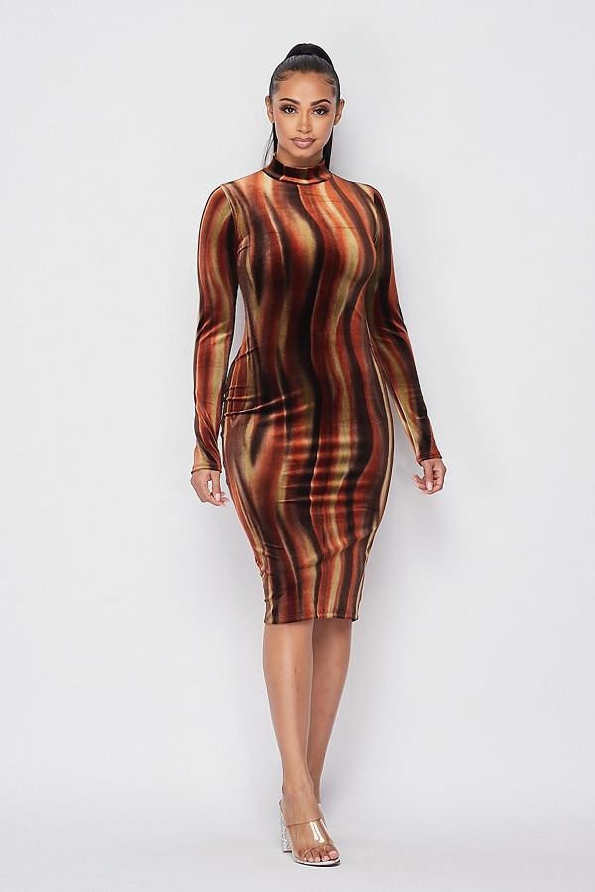 Buy Adeline Velvet Midi Dress - Rust Online Jordan | Ubuy