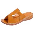 thumbnail image 2 of VerPetridure Women's Casual Platform Qedge Heel Open Toe Plus Size Sandals And Slippers, 2 of 5