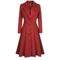 thumbnail image 1 of Women's Woolen Coat Fashion Casual Windbreaker, 1 of 3