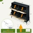 thumbnail image 4 of QinaQin Armoire à Chaussures avec 4 Tiroirs Basculants et Tablettes Réglables à 3 Niveaux pour l'Entrée, 4 of 7