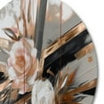 thumbnail image 4 of Designart "Linear Floral Elegance Rose Gold III" Floral Metal Round Art Living Room, 4 of 5