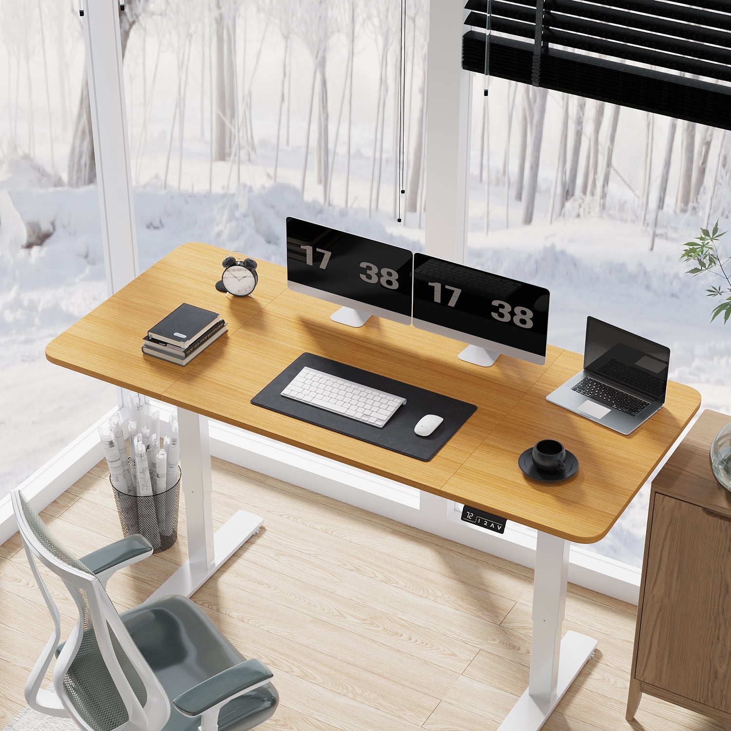 Furmax Electric Height Adjustable Standing Desk, 55