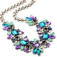 thumbnail image 6 of AYYUFE Women's Rhinestone Flower Cluster Bib Pendant Choker Chain Pendant Necklace, 6 of 6