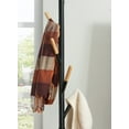 thumbnail image 3 of WHI Tenley Transitional Metal/Solid Wood Coat Rack in Black/Natural, 3 of 4