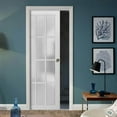 thumbnail image 3 of Sliding French Pocket Door 28 x 80 inches with Frosted Glass 12 Lites, 3 of 6