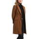 thumbnail image 4 of Abrigo de invierno INSPIRE CHIC para mujer, con solapa de muesca, abrigo de longitud media, de un solo botón, abrigos tipo guisante, XL, marrón, 4 of 5