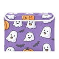 thumbnail image 7 of Yayeee Collapsible Cube Storage Bin with Lid Fabric Closet Decorative Basket with Handles, Halloween Ghosts Purple, 7 of 7