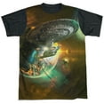 thumbnail image 1 of Star Trek Battle Ships Unisex Adult Halloween Costume Sublimated T Shirt, 1 of 4