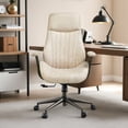 thumbnail image 6 of XIZZI Modern Ergonomic Computer Office Chair, High Back Suede Fabric Desk Chairs for Executive or Home Office, Beige, 6 of 7