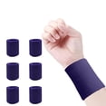 thumbnail image 4 of 6Pcs Cotton Sports Wristbands, Hand Protection Sweatbands for Athletic Workout, Breathable Moisture Wicking Bands, Ideal for Exercise, Purple, 4 of 4