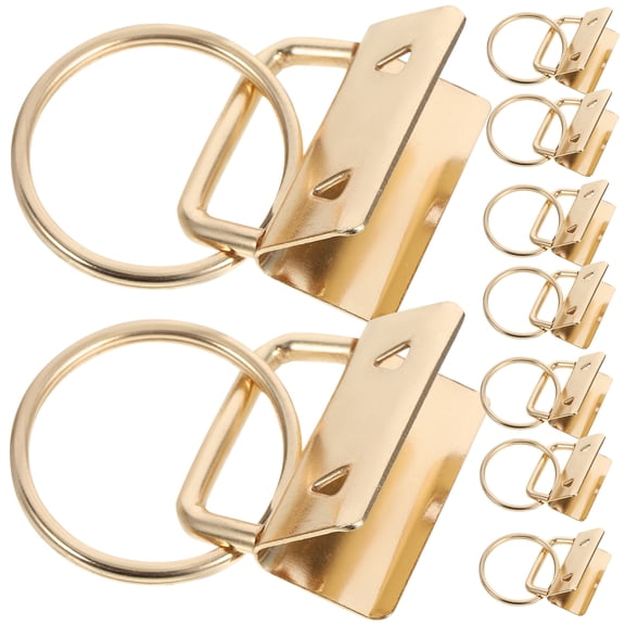 30 Pcs Key Rings Clip Luggage Accessories Webbing Wristlet Fob Chain Iron