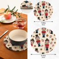 thumbnail image 2 of SKYSONIC 2 pcs Christmas Nutcracker Walnuts Pot Holders Trivets, Heat Resistant Trivets,Winter Cute Soldier Cotton Thread Weave Mats for Hot Pads Pans Pot Bowl Teapot, 2 of 7