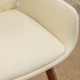 thumbnail image 6 of FOWEOAIU Modern Dining Chairs,Leather Upholstered Walnut Wood Kitchen Dining , Beige (Set of 2) ﻿, 6 of 11