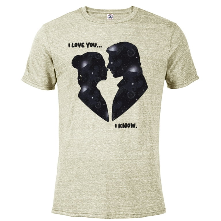 Star Wars Princess Leia Han Solo Valentine's Love - Short Sleeve Blended T-Shirt for Adults - Customized-Putty Snow - Walmart.com