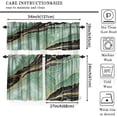 thumbnail image 5 of Teal Black Gold Valances Set for Kitchen, Abstract Art Black Green Jade Texture Gold Stripes Home Decor Rod Pocket Window Drapes for Living Room Dining Room Office 52x18 Inch + 27x24 Inch X 2, 5 of 5