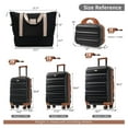 thumbnail image 4 of SONGMY Luggage 13 Piece Sets, Lightweight & Durable Suitcases with Dual Spinner Wheels, Carry-On & Check-In Sizes for Travel and Business, Black, 4 of 7