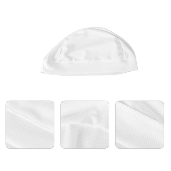 Raindrops Skull Quick Dry Sports Sweat Beanie High Elasticity Cycling Caps Headband Sweatband for Man Woman (White)