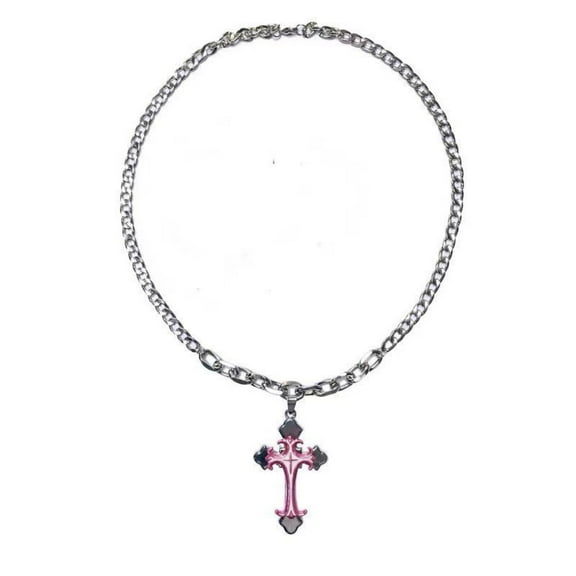 Cute Necklace Y2k Necklaces for Women Grunge Jewelry Aesthetic Fairycore Cross Cottagecore Punk Coquette Pendant Necklace
