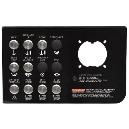 Sea Ray Boat Dash Switch Panel 2350773-A | Black Acrylic
