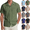 Army Green, variant on Frnrwgo Men's Short Sleeve Shirt Linen Button Casual Solid Color with Pocket Lightweight Breathable Summer Tops