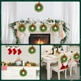 thumbnail image 7 of Guvpev 6Pcs Christmas Candle Rings Wreaths, 7.9" Christmas Kitchen Cabinet Wreaths, Artificial Norfolk Pine Wreath with Ribbon Bows, Candle Ring Holder for Xmas Table Centerpiece Window Chair Wall, 7 of 7