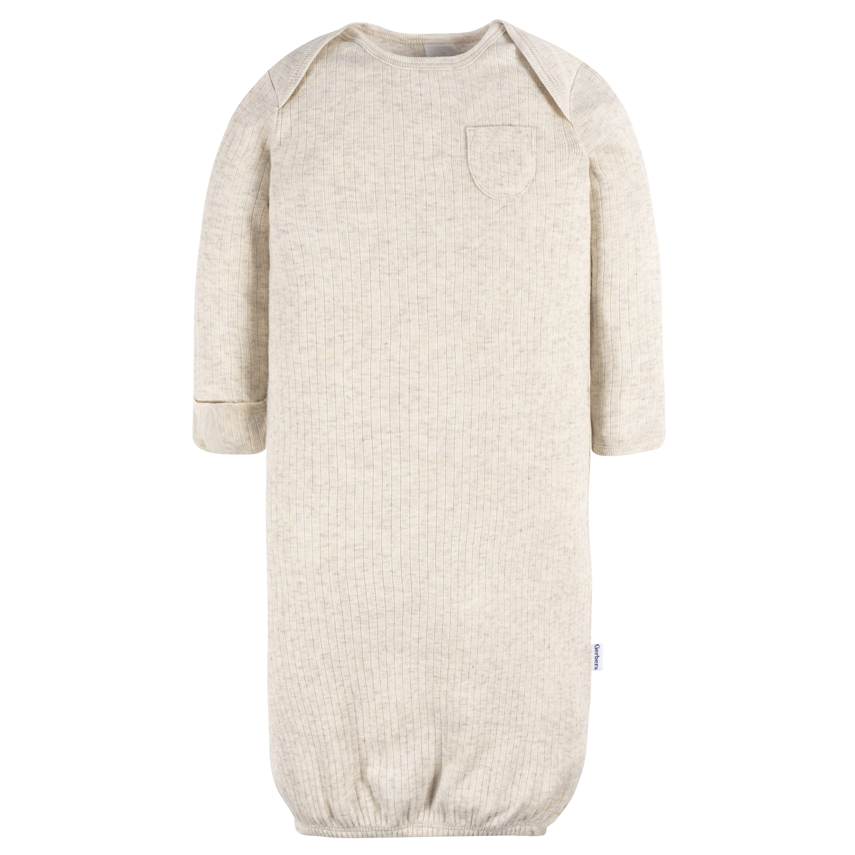 Gerber Baby Neutral Lap Shoulder Gowns, 4-Pack, Preemie-0/6 Months