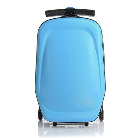 21'' Scooter Suitcase Ride-on Travel Trolley Luggage for Travel, School and (Best Suitcase For Business Travel)