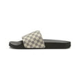thumbnail image 4 of Cream Checkered Women's Slide Sandals Slippers, 4 of 8