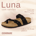 thumbnail image 2 of Cushionaire Women's Luna Cork Footbed Sandals with +Comfort, Wide Widths Available, 2 of 9